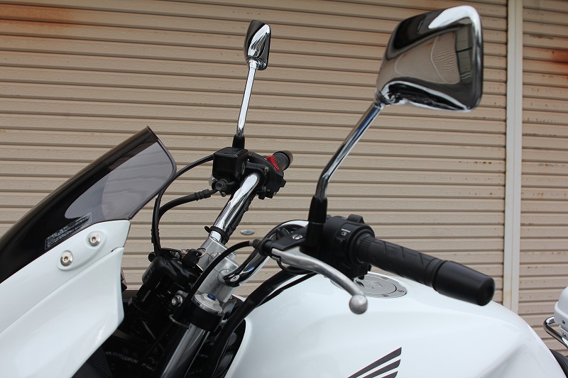 CB400白バイレプリカハンドル取り付けイメージ